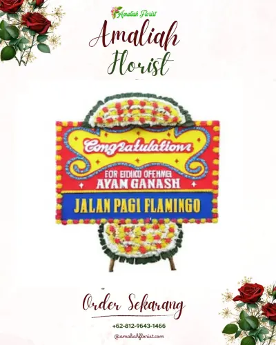 Bunga Papan Congratulation di Geblog